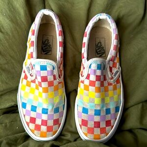 Rainbow Checkered Vans